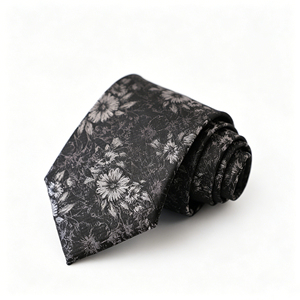 <span class=keywords><strong>Corbata</strong></span> Retro para Hombre en Tonos Tierra, Rojo Oscuro, Jacquard con Patrón Floral Geométrico para Otoño e Invierno, Formal, para el Trabajo, Bodas - Product Image 5