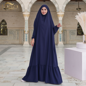 All'ingrosso Loriya modesto pezzo unico Jilbab Abaya elegante <span class=keywords><strong>abbigliamento</strong></span> islamico per abiti da <span class=keywords><strong>donna</strong></span> EID Ramadan preghiera Abaya <span class=keywords><strong>etnico</strong></span> - Product Image 1