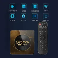 Boîtier TV Android G96 Max A13 13 RK3528 Quad Core 4 Go + 128 Go WiFi 6 AV1 8K IPTV NF OTT Lecteur multimédia en streaming