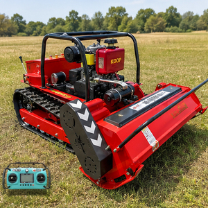 Meilleures ventes CE EPA Tondeuse à fléaux sur chenilles télécommandée pour exploitation agricole et verger, tout-terrain, puissante machine de coupe d'herbe - Product Image 1