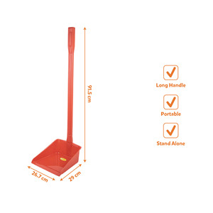 Durable PP Plastic Dustpan Ergonomic <b>Extendable</b> Long Handle Waterproof Easy to Carry & <b>Clean</b> for Outdoor Use Multi-color - Product Image 4