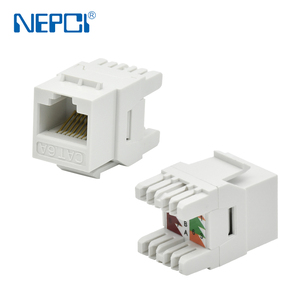 Nhà sản xuất nepci ngắn loại 180 độ UTP <span class=keywords><strong>RJ45</strong></span> Keystone Jack XJY-NE-77C-CAT6A tia/EIA 568A/B mã hóa PC kép IDC Jack mô-đun CE - Product Image 5