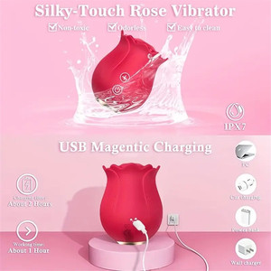 Rose Tongue Vibrator for Women Wholesale <strong>Custom</strong> Logo Clitoralis Stimulator Sucking <strong>Adult</strong> <strong>Toys</strong> 10-Mode Vibration 100% Waterproof - Product Image 6