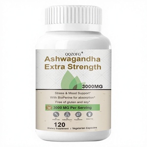 LDJ OEM vendita calda-Aswagandha estratto forza Casules 120 Caps Aswagandha erbe di pepe nero estratto per adulti Boost immunità - Product Image 1