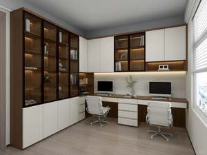 Juegos de Muebles para Sala de Estudio Personalizados, Librería Combinada con Escritorio, Últimos Juegos de Muebles para Sala de Estudio - Product Image 2