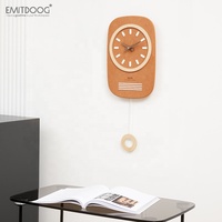 Horloge en bois zoom Antique à main, pendule de mains en acrylique et en noyer, avec miroir, décor de salon, bricolage, pendule du monde tournant à Quartz moderne, pour style Antique