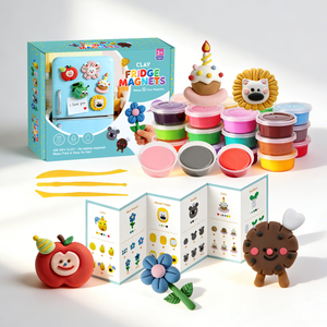 Kit de Manualidades con <span class=keywords><strong>Arcilla</strong></span> para Hacer Imanes de Refrigerador, Set de <span class=keywords><strong>Arcilla</strong></span> de Secado al Aire, Juguete Educativo STEM con Imanes y Herramientas para Regalos Creativos Hechos a Mano - Product Image 1