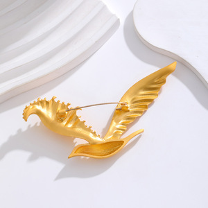 DRFG035批发欧美百搭高档老鹰胸针仿古风格时尚电镀鸟胸针 - Product Image 4