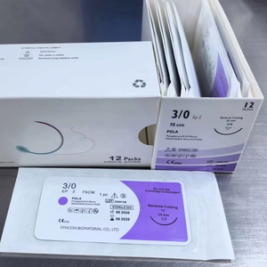 Suturas Quirúrgicas Veterinarias Absorbibles y Estériles de Polidioxanona <span class=keywords><strong>PDS</strong></span>, Poliglactina 910 PDO y Vicryl, Aprobadas por CE e ISO, con Aguja - Product Image 1