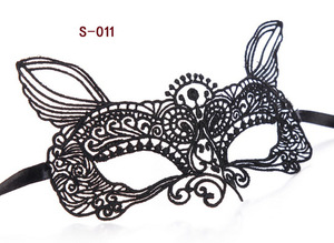 Masque pour les yeux sexy et élégant, masque pour la moitié supérieure du visage pour Halloween, masque en dentelle noire pour Halloween, masque anonyme, masque de renard, masques d'animaux - Product Image 4