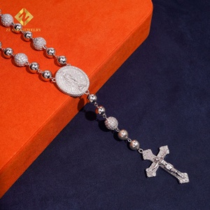 Collar de Diamantes Cultivados en Laboratorio ZUANFA, Cruz de Oro Blanco con Baño de Rodio, Certificado IGI, Lujoso, Unisex, para Uso Diario - Product Image 4