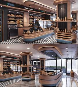 Vitrine de présentation de <span class=keywords><strong>boulangerie</strong></span> moderne, mobilier de <span class=keywords><strong>boulangerie</strong></span>, présentoir à pain, présentoir à gâteaux, vitrine à LED, réfrigérateur à gâteaux - Product Image 3