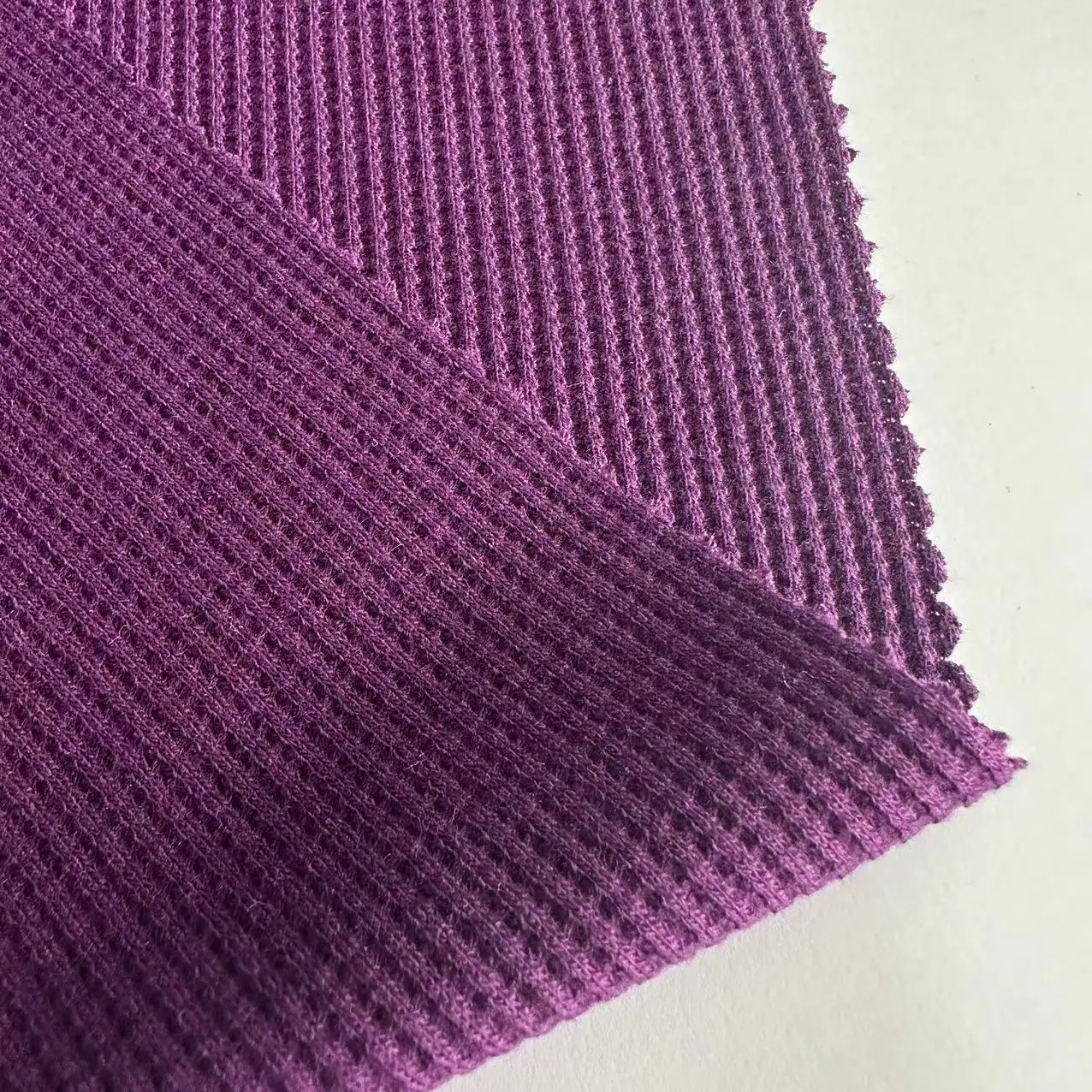 latest design plain dyed jacquard fabric polyester viscose rayon spandex waffle fabric for dress and trousers