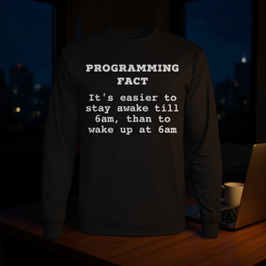 Camiseta de manga larga Programming Fact para programadores y desarrolladores - Product Image 3
