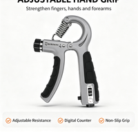 Entrenador de Fuerza de Agarre Profesional de Acero Inoxidable Ajustable de 5-60 kg para Ejercicios de Dedos, Antebrazos y Brazos (Logotipo Personalizado)
