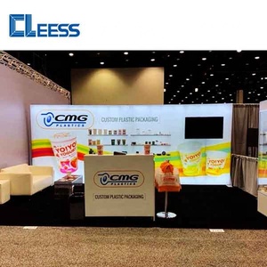 China <strong>Suppliers</strong> <strong>Portable</strong> Aluminum Tension Fabric Light Box Stand <strong>Backdrop</strong> Led Backlit 20Ft X 20Ft Tradeshow Display Booth - Product Image 6