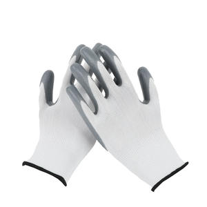 Precio bajo 13g Safe <span class=keywords><strong>White</strong></span> Grey Guantes recubiertos de nitrilo - Product Image 4