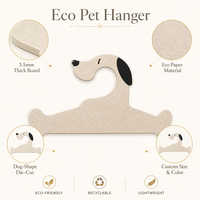 Porte-étiquettes en papier écologique en forme de chien 268x158mm, épaisseur 3,5mm, découpé, certifié sans plastique, 100% recyclable, personnalisé, vente en gros B2B