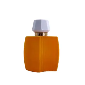 カスタムデザイン50ml75ml100mlガラスエンプティフレグランス香水瓶オレンジガラス香水瓶