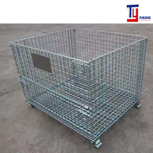 5*5 Mesh Spot in metallo pesante struttura in ferro gabbia di stoccaggio mobile con più ruota pieghevole e Anti-ruggine scatola di rotazione gabbia a farfalla - Product Image 3