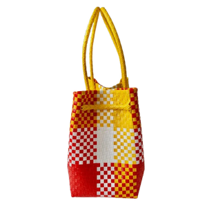 Sembagi Sacs à main de style ethnique orange de qualité supérieure pour femmes Tissage en plastique recyclé écologique unique Vente en gros directe pour adultes - Product Image 4