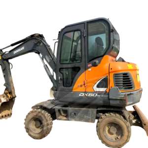 รถขุดดินดั้งเดิมของ Doosan รุ่น DX60W-9 ขนาด 6 ตัน ระบบไฮดรอลิก มีสินค้าในสต็อกพร้อมขาย - Product Image 1