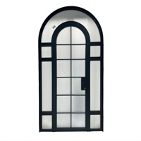 Porte coulissante en aluminium ultra-étroite de style français vintage avec moustiquaire en nylon antivol, ensemble complet