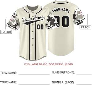 Conjuntos de Camisetas de Béisbol Americanas Personalizables con Nombres, Logotipos, Números de Equipo, en Blanco, Transpirables, que Absorben la Humedad, 100% Poliéster Digital - Product Image 5