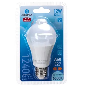 Lampadina LED A60 E27 12W con sensore a infrarossi - risparmia energia e migliora la sicurezza con illuminazione automatica e controllata. - Product Image 2