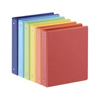 Classeur à trois anneaux en plastique PP exclusif transfrontalier, format A4, coloré, épaissi, pour bureau et études, multi-pages