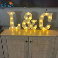 Usine grand chapiteau LED personnalisé lettres alphabet lumineux signes lumière lettres personnalisées pour les décorations de fête d'anniversaire