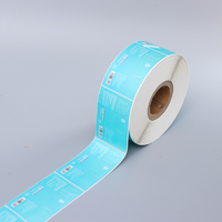 Étiquettes autocollantes brillantes en rouleau, imprimées avec code-barres, logo couleur personnalisé, écologiques et recyclables pour bouteilles d'assaisonnements