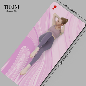 <span class=keywords><strong>TITONI</strong></span> Premium tapis de sol de gymnastique en caoutchouc PU chaud 5mm 6mm épaisseur confortable et résistant à la sueur ensemble de tapis de Yoga personnalisé de haute qualité - Product Image 2