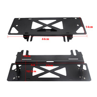 Cadre de plaque d'immatriculation de voiture universel réglable en aluminium couleur personnalisée course plaque d'immatriculation pliable support de montage automatique