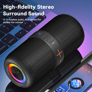 Haut-parleur sans fil portable 20W étanche 2026 avec basses profondes, lumières RGB, TWS, batterie 3600mAh pour soirées et home cinéma mobile - Product Image 3