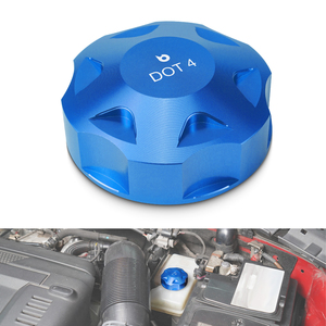 BEVINSEE <span class=keywords><strong>Bouchon</strong></span> de réservoir de liquide de frein en aluminium billette pour VW Golf 8 Passat Arteon Tiguan <span class=keywords><strong>Audi</strong></span> RS3 <span class=keywords><strong>A3</strong></span> S3 8V TTRS 5Q0611349B - Product Image 1