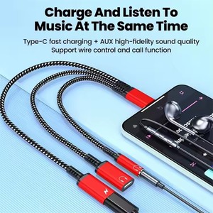 3IN1ชนิด <span class=keywords><strong>C</strong></span> สายอะแดปเตอร์เสียง3.5mm AUX Converter สำหรับหูฟังชาร์จสำหรับ <span class=keywords><strong>iPhone</strong></span> 17 Samsung Type <span class=keywords><strong>C</strong></span> เพื่อ Dual Type <span class=keywords><strong>C</strong></span> Splitter - Product Image 5