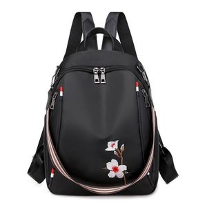 Muestra gratuita de mochila mini ecológica coreana de nylon con estampado floral para deportes al aire libre, para mujer, para la escuela - Product Image 2