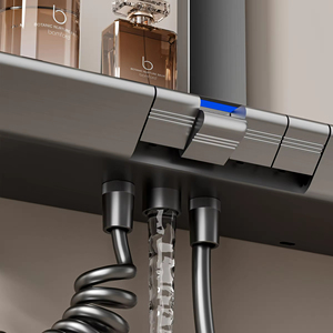 Nouveau design de système de <span class=keywords><strong>douche</strong></span> de salle de bain à touches LED avec cascade pour <span class=keywords><strong>baignoire</strong></span> et affichage de la température, <span class=keywords><strong>douche</strong></span> pluie - Product Image 5