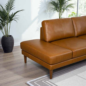 Modern L Shaped Modular Pu4 Seat Left-Facing Tan Sectional <b>Sofa</b> <b>Bed</b> High Quality Living Room Furniture - Product Image 5