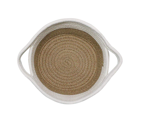 Cesta tejida de algodón con asas, almacenamiento de ropa sucia - Product Image 3