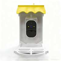 Mangeoire à oiseaux intelligente avec reconnaissance d'oiseaux par IA, caméra HD 4MP, alimentation solaire, IP65, Wi-Fi 2.4G, vision nocturne infrarouge, 4000mAh, pour extérieur