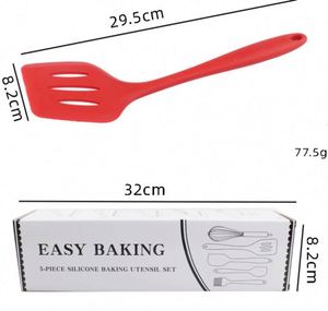 Silicone Kitchenware Cooking Utensils Set Non-stick Cookware Spatula Shovel Handle <b>Kitchen</b> Tool Set - Product Image 5