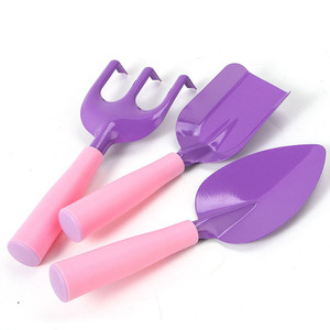 Toptan Sıcak Satış DIY Gıda Sınıfı 4 Parçalı Kürek Tırmık Çatal Renkli Plastik El Tipi Çocuk Bahçe Aletleri Bahçe Aksesuarları - Product Image 4