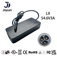 Adaptateur de chargeur rapide au lithium 54,6 V 3 A, accessoire électronique, prise personnalisée, protection complète pour trottinette électrique 48 V L9