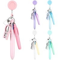 XINXUHONG TZ-002 – Ensemble stylo infirmière macaron très populaire, porte-badge rétractable médical avec ciseaux