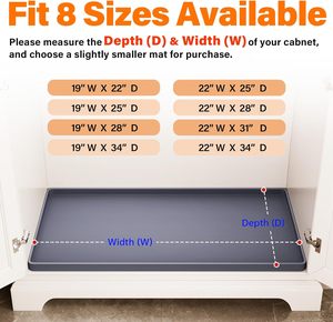 2025 New Arrival 100% Silicone Waterproof <strong>Cabinet</strong> Protector Mats under Sink <strong>Kitchen</strong> <strong>Cabinet</strong> <strong>Liner</strong> for Kitchenware - Product Image 5
