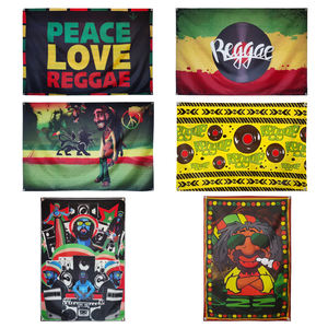 Bandera Decorativa Personalizada de <span class=keywords><strong>Reggae</strong></span>, Música Rock Jamaica, Decoración para el Hogar, Arte de Pared para Exteriores, 4 Ojales en las Esquinas, 3x5 Pies - Product Image 1