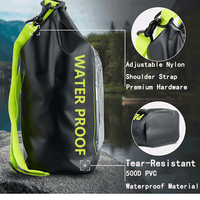 Usine en gros 5L PVC sac étanche étanche bandoulière avec poche transparente pour téléphone fenêtre pliable pour téléphone et portefeuille