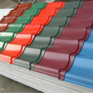 Material de lámina de techo de zinc inoxidable SS corrugado PPGI teja de 0,5mm láminas de techo galvanizadas laminadas en frío para edificios